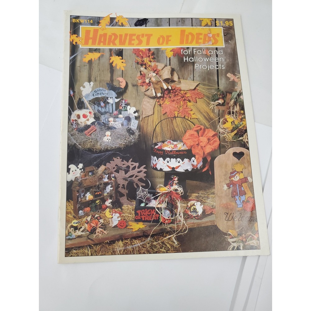Vintage Harvest of Ideas Fall Halloween Projects Craft Booklet BKW114 DIY Decor
